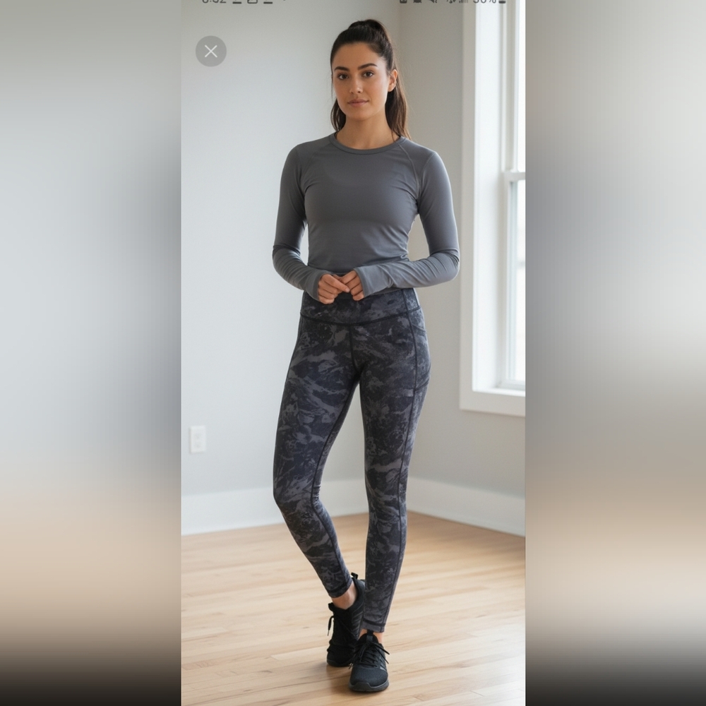 Lole Gray/Black Legging  - size S